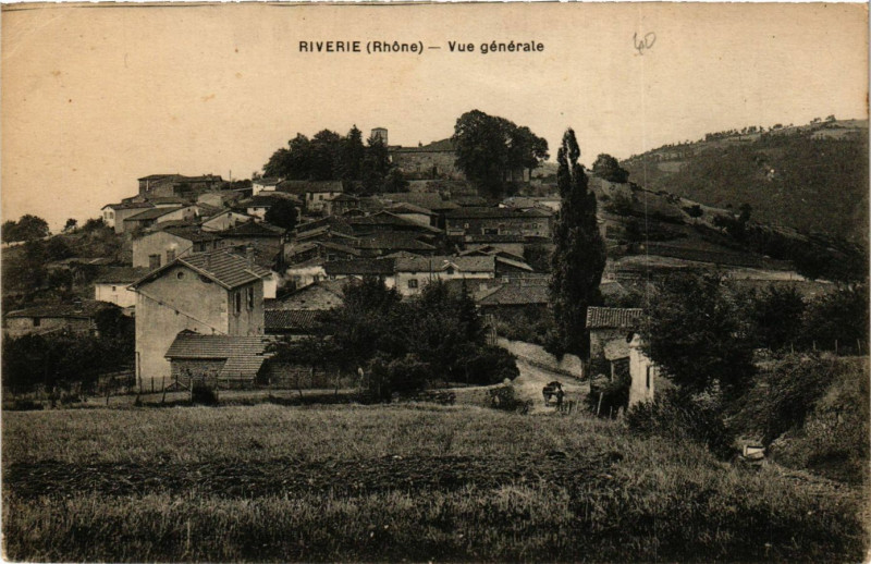 Carte postale ancienne Riverie - Vue générale à Riverie