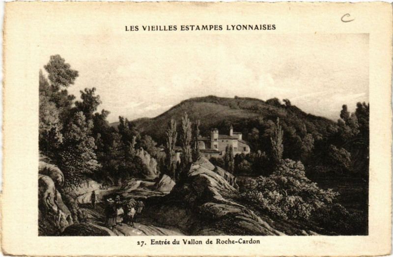 Carte postale ancienne Lyon - Entrée du Vallon de Roche-Cardon à Lyon