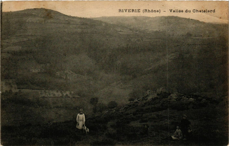 Carte postale ancienne Riverie - Vallée du Chatelard à Riverie