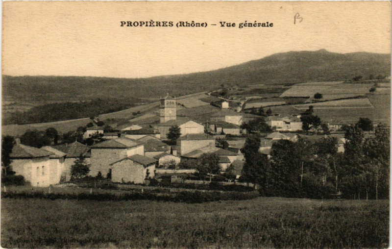 Carte postale ancienne Propieres - Vue générale à Propières