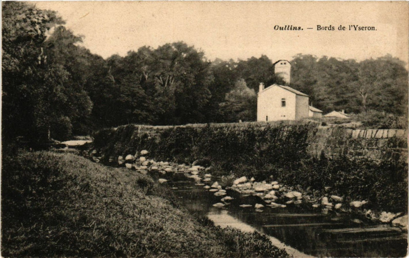 Carte postale ancienne Oullins - Bords de l'Ytzeron à Oullins