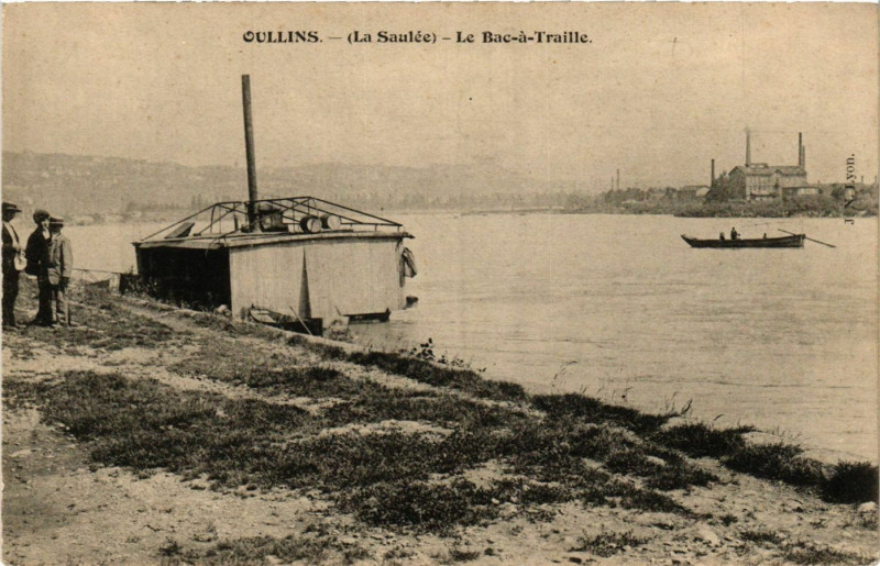 Carte postale ancienne Oullins - Le Bac-a-Traille à Oullins