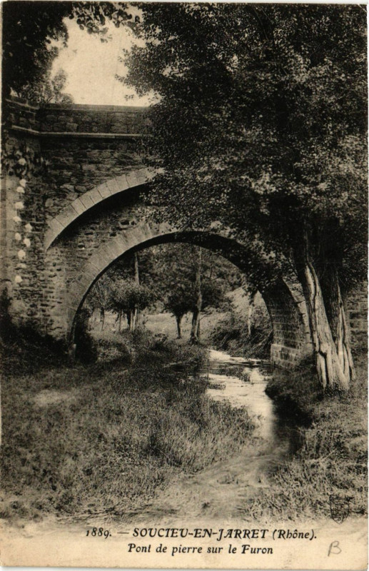 Carte postale ancienne Soucieu-en-Jarret - Pont de Pierre