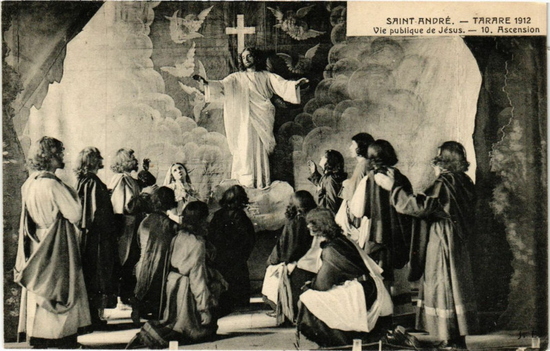 Carte postale ancienne Tarare - Saint-André - Vie Publique de Jésus - Ascension - 1912 à Tarare