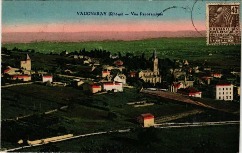 Carte postale ancienne Vaugneray - Vue Panoramique à Vaugneray