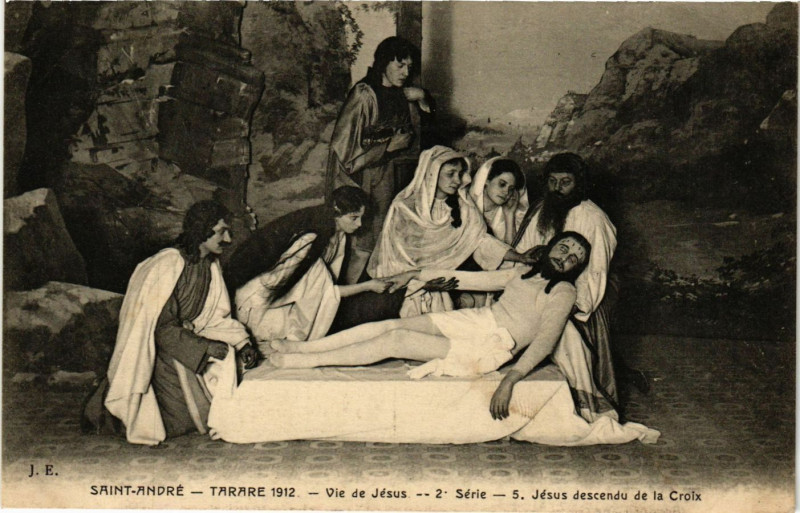 Carte postale ancienne Tarare - St-André - Vie Publique de Jésus à Tarare