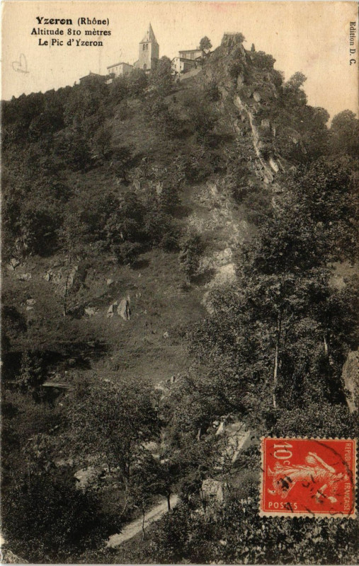 Carte postale ancienne Ytzeron - Le Pic d'Ytzeron - Altitude 810 metres