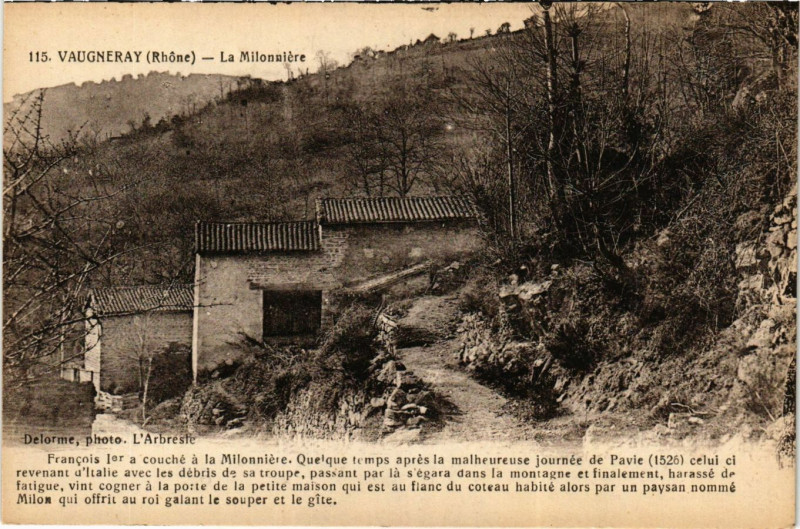 Carte postale ancienne Vaugneray - La Milonniere à Vaugneray
