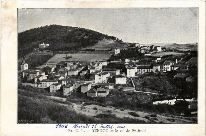 Carte postale ancienne Ytzeron et le col de Py-froid