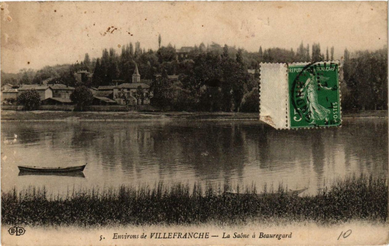 Carte postale ancienne Env. de Villefranche La Saone a Beauregard