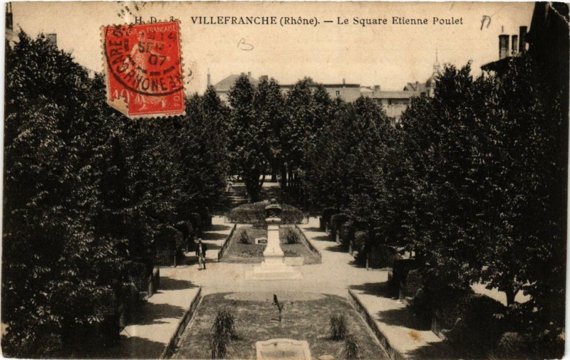 Carte postale ancienne Villefranche Le Square Etienne Poulet