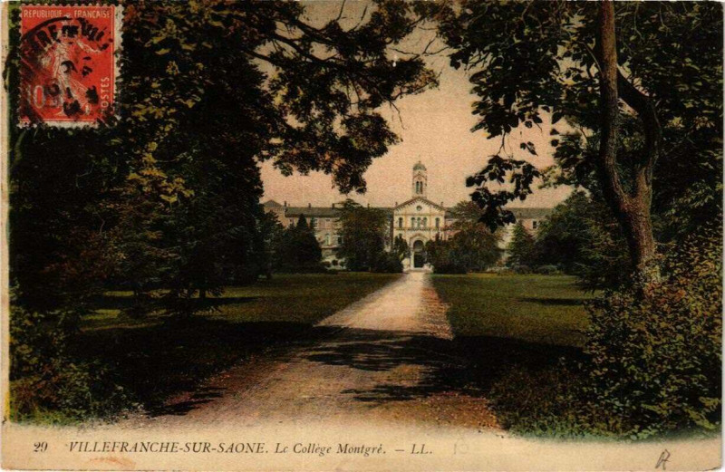 Carte postale ancienne Villefranche-sur-Saone Le College Montgre à Villefranche-sur-Saône