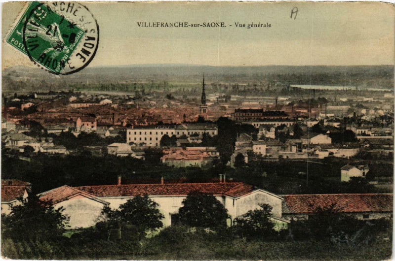 Carte postale ancienne Villefranche-sur-Saone Vue générale à Villefranche-sur-Saône