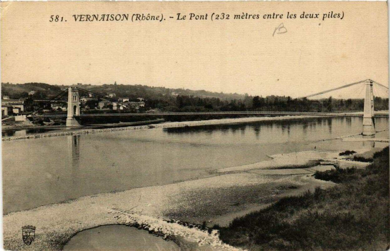 Carte postale ancienne Vernaison Le Pont à Vernaison