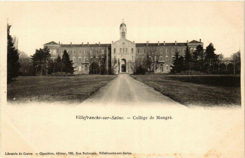 Carte postale ancienne Villefranche-sur-Saone College de Mongre à Villefranche-sur-Saône
