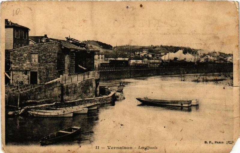 Carte postale ancienne Vernaison Les Quais à Vernaison