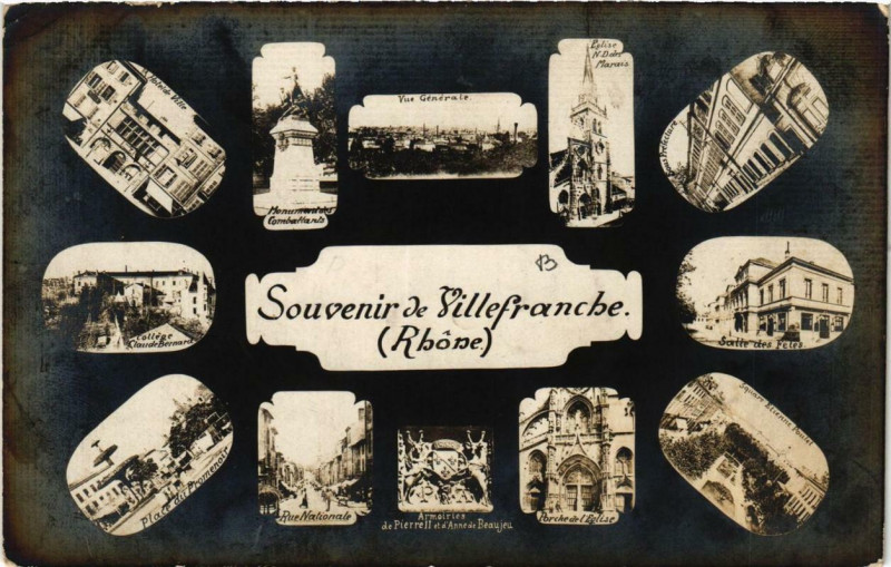 Carte postale ancienne Souvenir de Villefranche