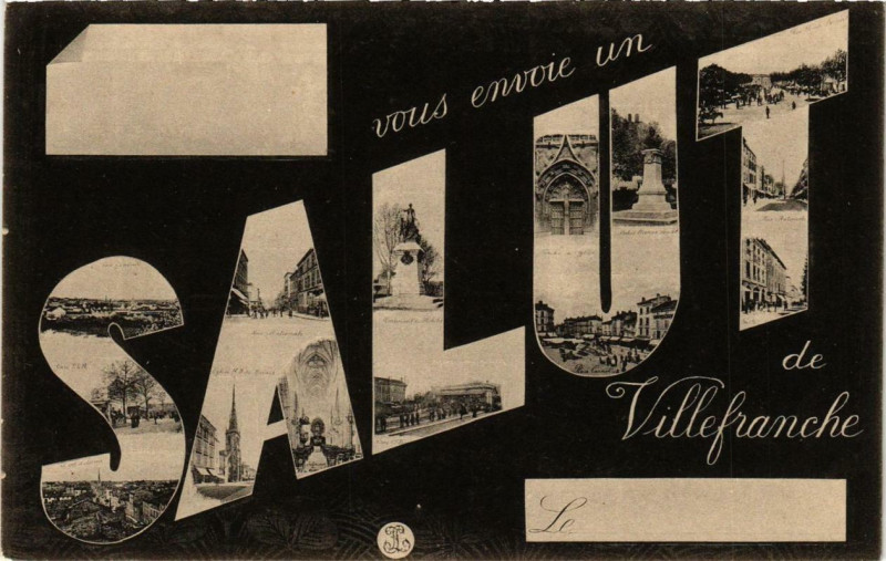Carte postale ancienne Vous envie un Salut de Villefranche