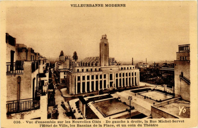 Carte postale ancienne Villeurbanne Vue d'ensemble sur les Nouvelles Cites à Villeurbanne