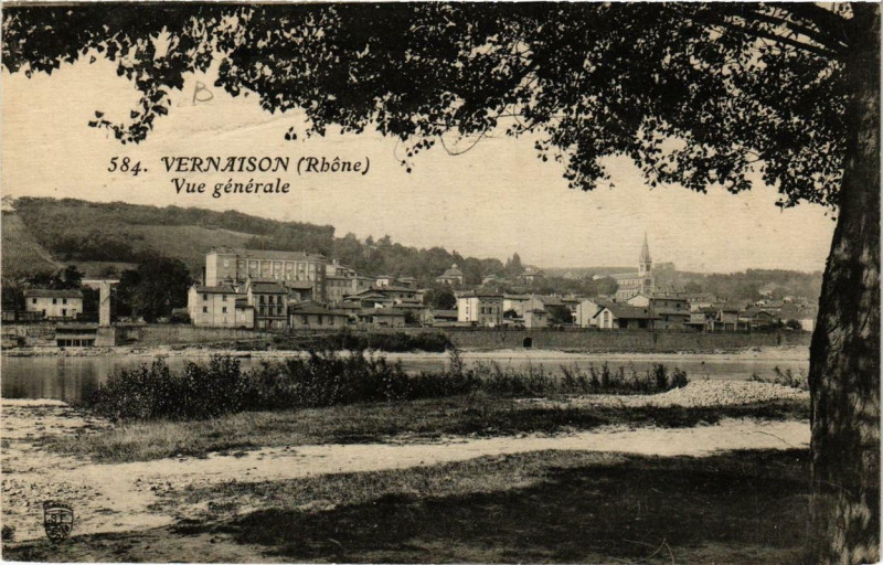Carte postale ancienne Vernaison Vue générale à Vernaison