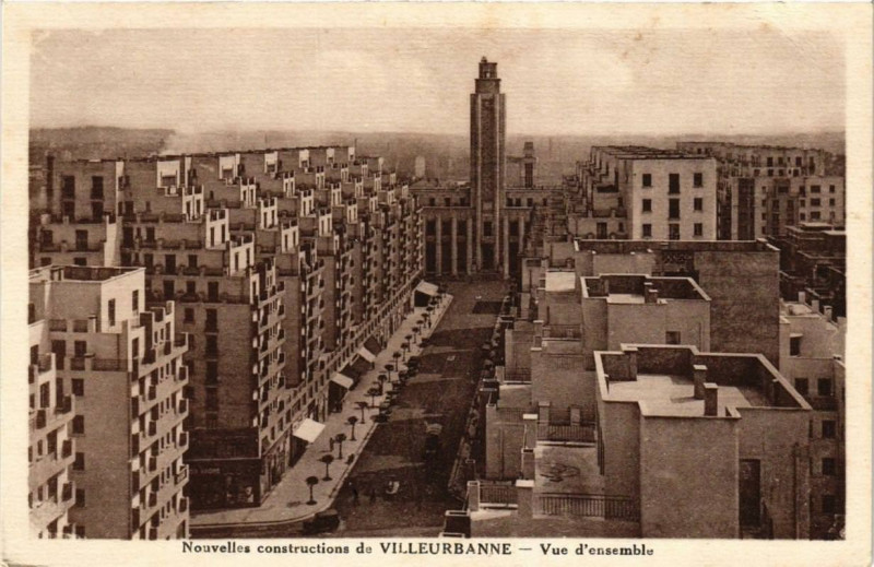Carte postale ancienne Villeurbanne Vue d'ensemble nouvelles constructions à Villeurbanne