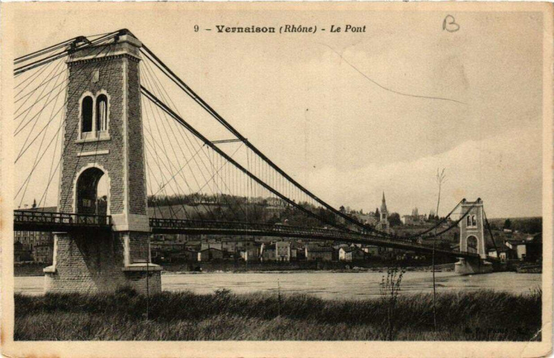 Carte postale ancienne Vernaison Le Pont à Vernaison