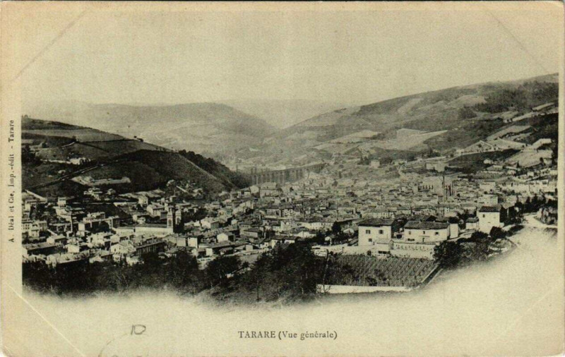 Carte postale ancienne Tarare Vue générale à Tarare