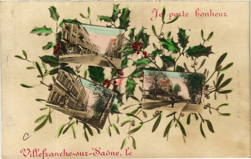 Carte postale ancienne Villefranche-sur-Saone - Scenes - Le Porte Bonheur à Villefranche-sur-Saône