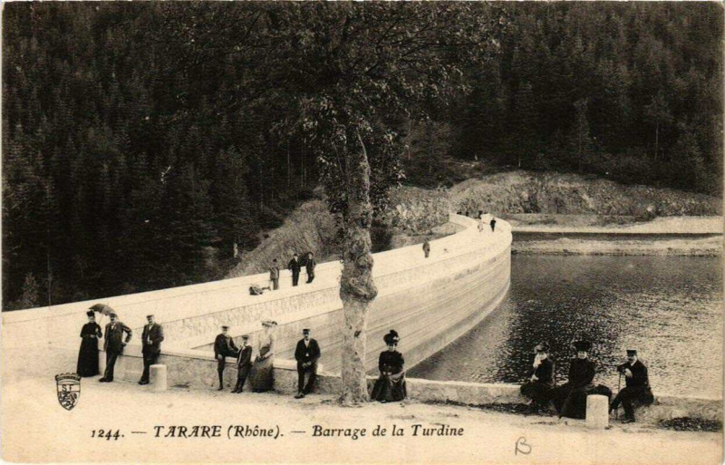 Carte postale ancienne Tarare Barrage de la Turdine à Tarare
