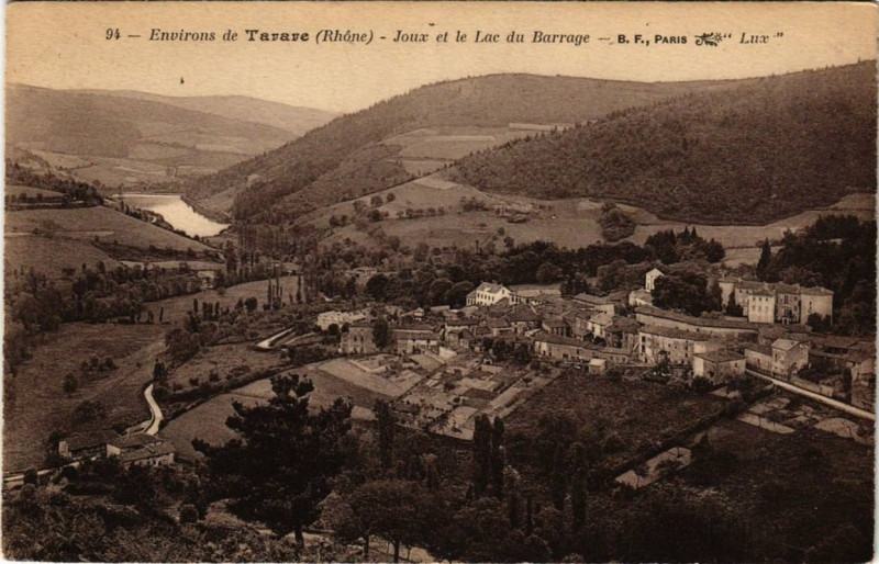 Carte postale ancienne Env. de Tarare Joux et le Lac du Barrage à Tarare