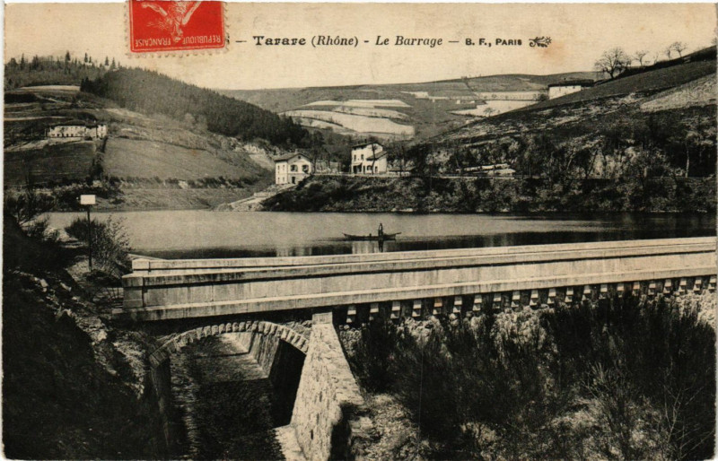Carte postale ancienne Tarare - Le Barrage à Tarare