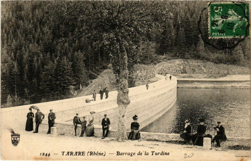 Carte postale ancienne Tarare - Barrage de la Turdine à Tarare