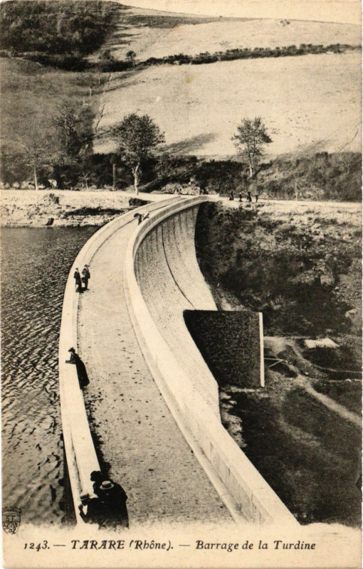 Carte postale ancienne Tarare - Barrage de la Turdine à Tarare