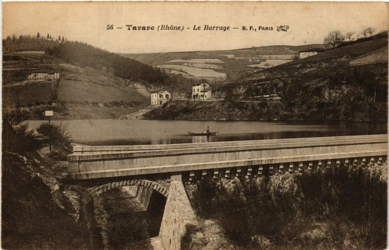 Carte postale ancienne Tarare - Le Barrage à Tarare