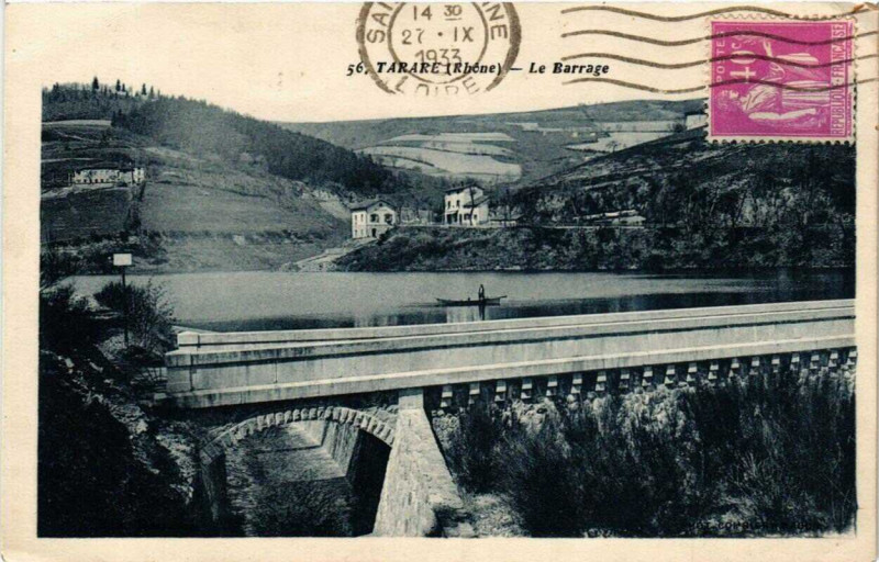 Carte postale ancienne Tarare Le Barrage à Tarare