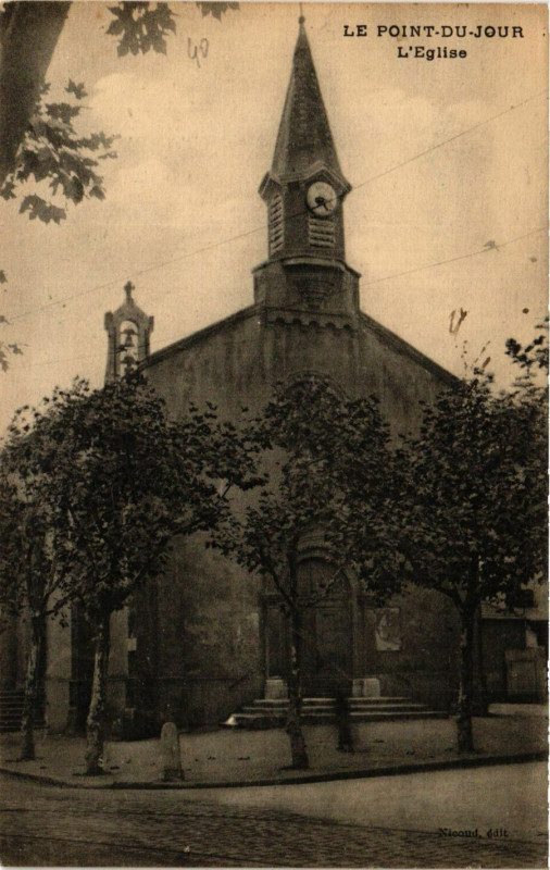Carte postale ancienne Le Point-du-Jour - Eglise