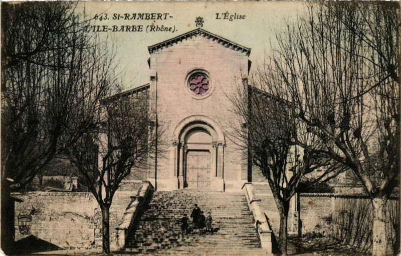 Carte postale ancienne Saint-Rambert-l'Ile-Barbe - Eglise