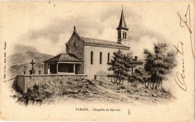 Carte postale ancienne Tarare Chapelle de Bel-Air à Tarare