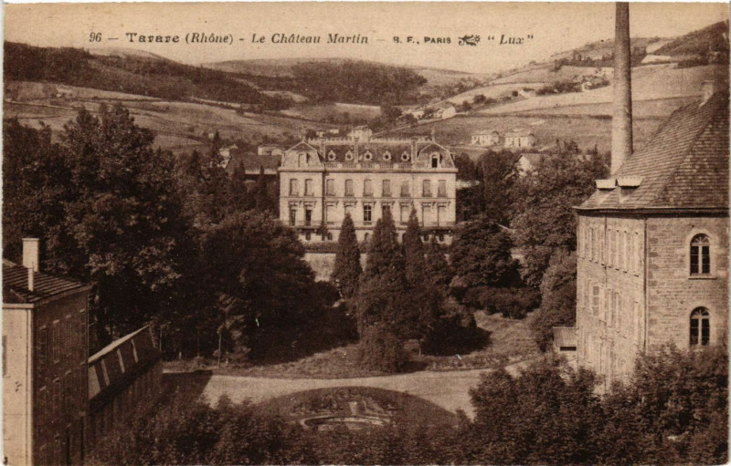 Carte postale ancienne Tarare - Le Chateau Martin à Tarare