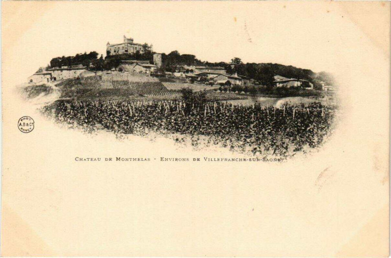 Carte postale ancienne Env. de Villefranche-sur-Saone Chateau de Montmelas à Villefranche-sur-Saône