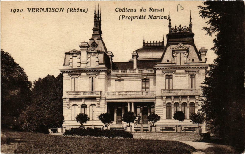 Carte postale ancienne Vernaison Chateau du Razat à Vernaison