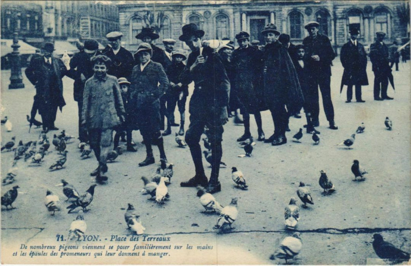 Carte postale ancienne Lyon Place des Terreaux à Lyon