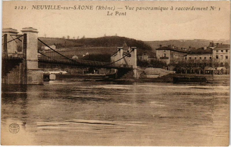 Carte postale ancienne Neuville-sur-Saone - Vue Panoramique a Raccordement No. 1 à Neuville-sur-Saône