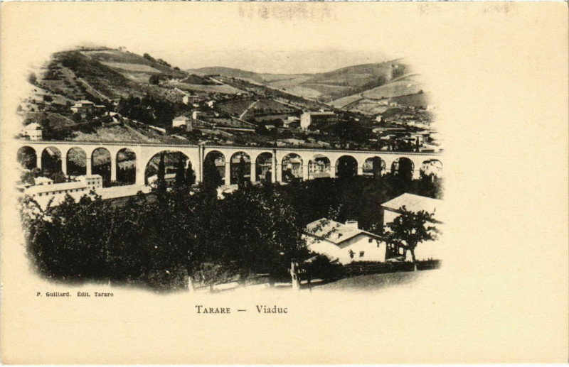 Carte postale ancienne Tarare - Viaduc à Tarare