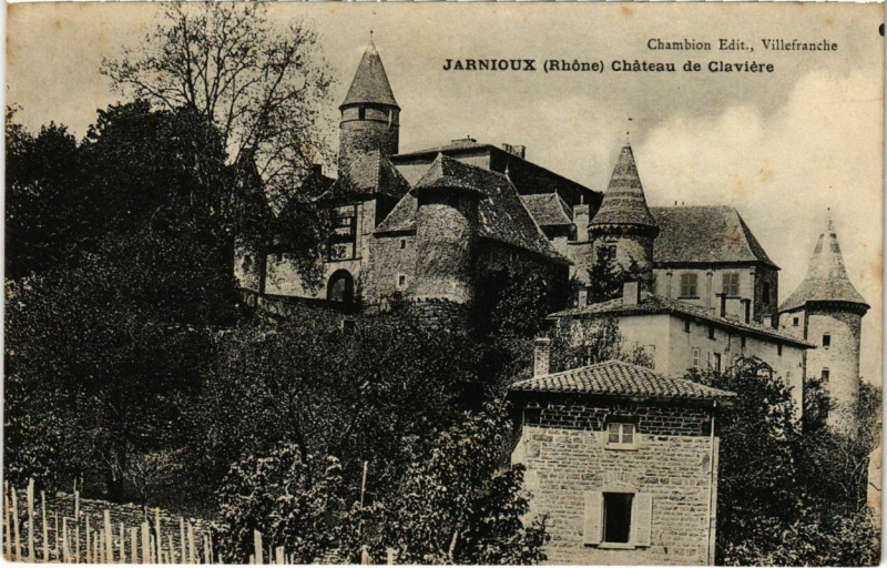 Carte postale ancienne Jarnioux - Chateau de Claviere