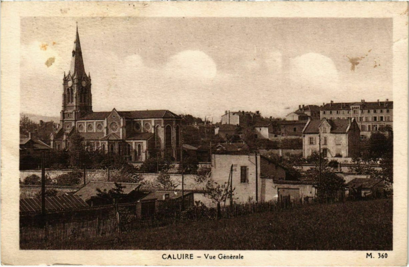 Carte postale ancienne Caluire - Vue Generale