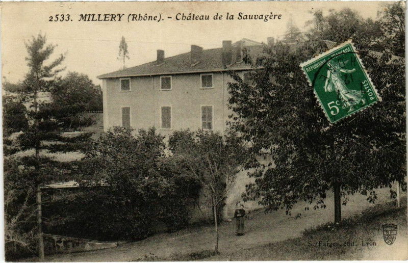 Carte postale ancienne Millery - Chateau de la Sauvagere à Millery