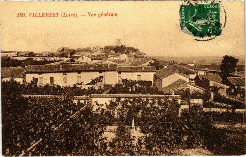 Carte postale ancienne Villerest - Vue Generale