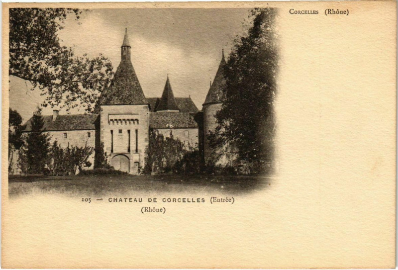 Carte postale ancienne Corcelles - Chateau de Corcelles