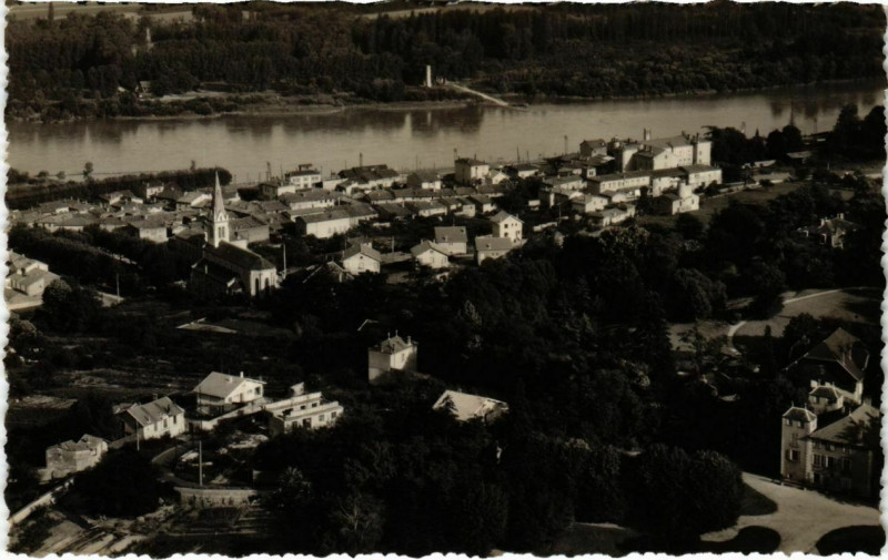 Carte postale ancienne Vernaison - Vue Generale Aerienne à Vernaison